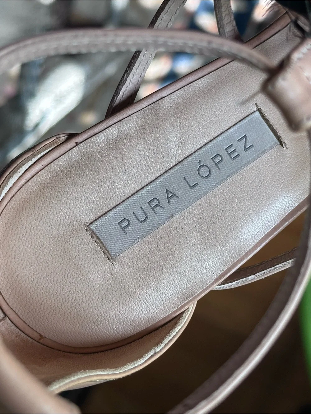 Pura Lopez Nude Strappy Sandals with Multicolor Eye-catching Feather Trim